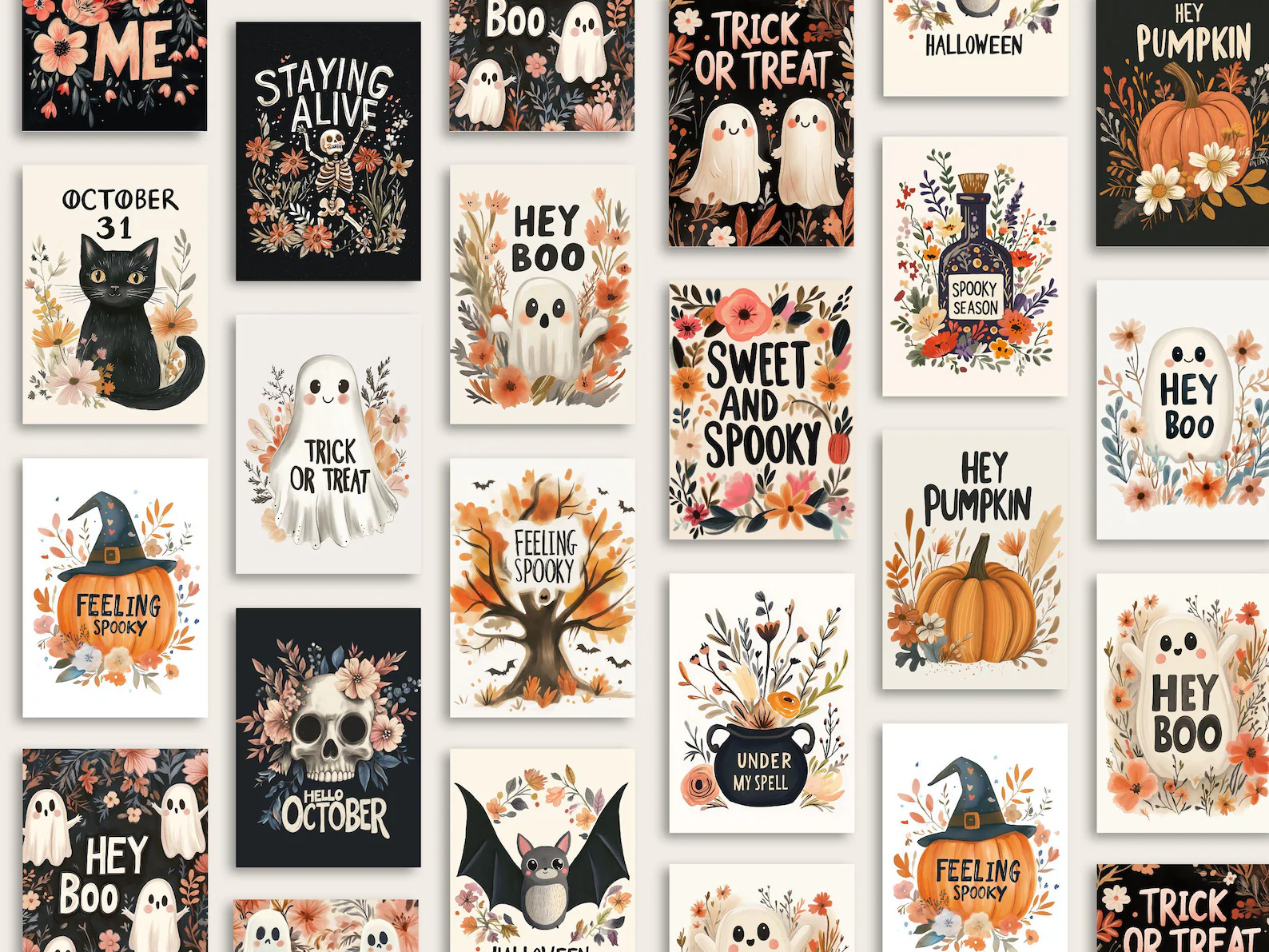 7c15690c-f132-488a-b532-39f32da0bf5e Spooky Halloween Wall Art Bundle – 20 Printable Digital Posters - Image 4