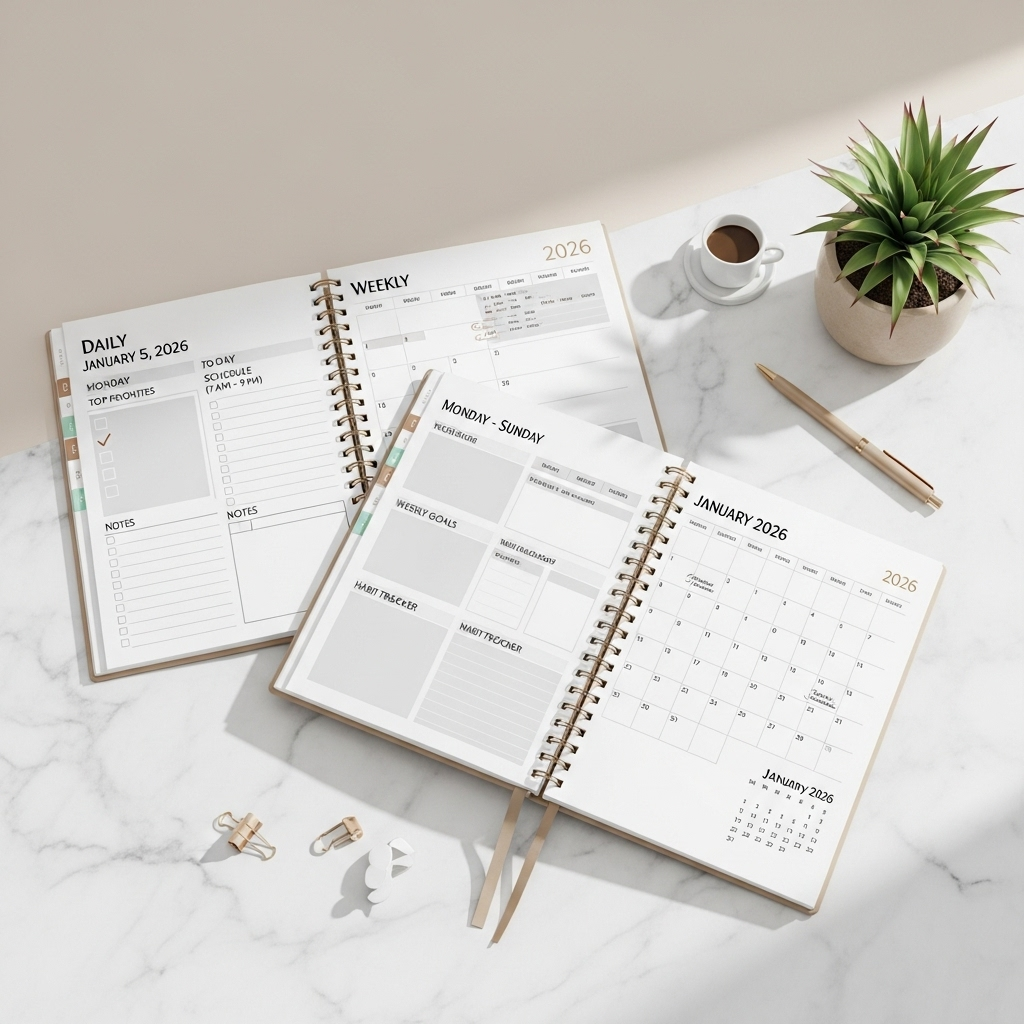 Google_AI_Studio_2025-10-13T13_24_26.159Z 2026 Digital Planner – Minimalist GoodNotes & iPad Planner | Undated PDF | Daily, Weekly & Monthly Organizer - Image 3