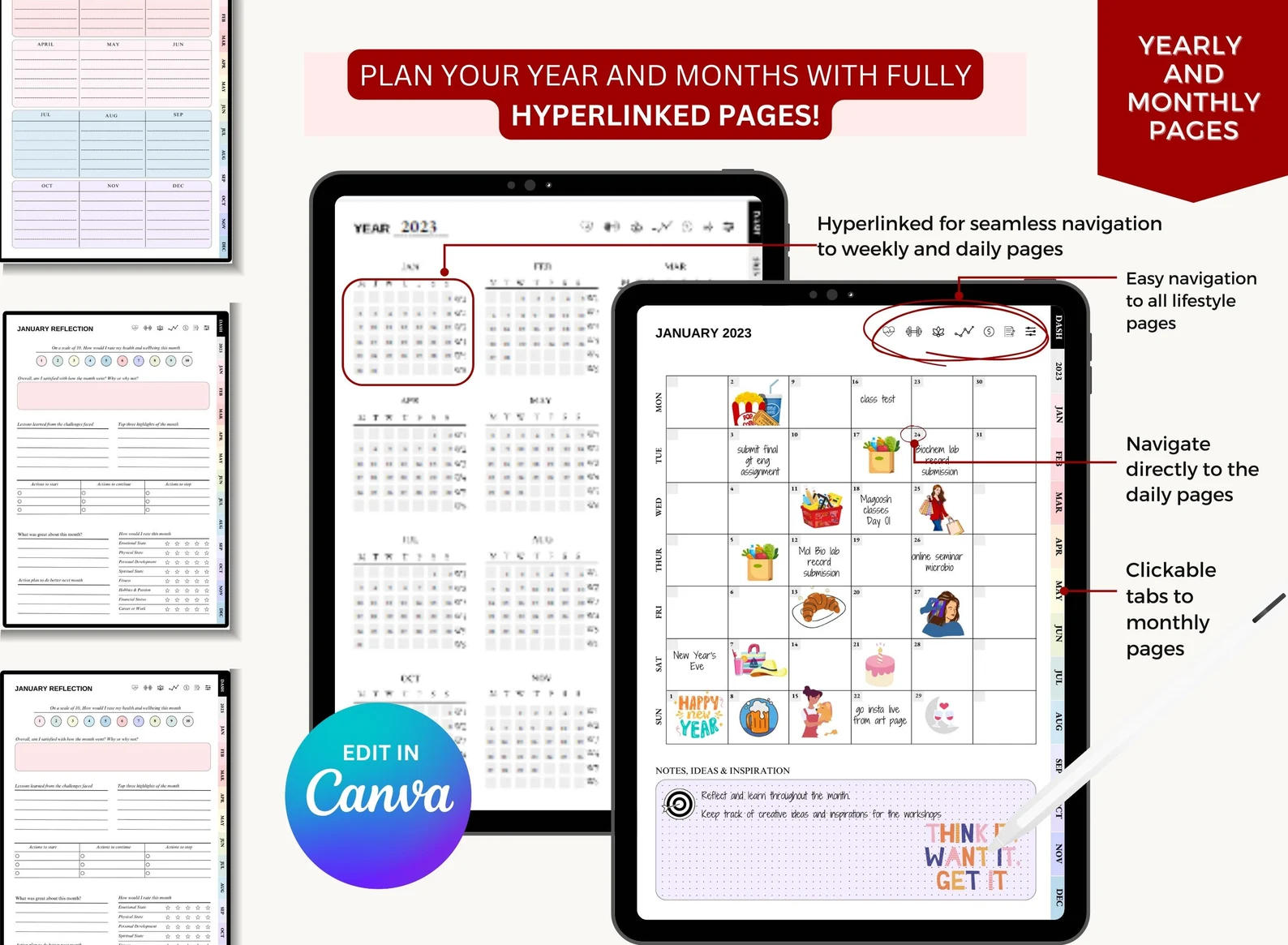 2025–2027 digital planner bundle (editable canva template + commercial use) | hyperlinked & undated versions 2025–2027 digital planner bundle (editable canva template + commercial use) | hyperlinked & undated versions