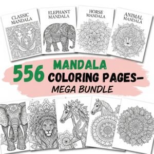 mandala coloring pages mega bundle โ 556 relaxing designs for stress relief & mindfulness (printable pdf)