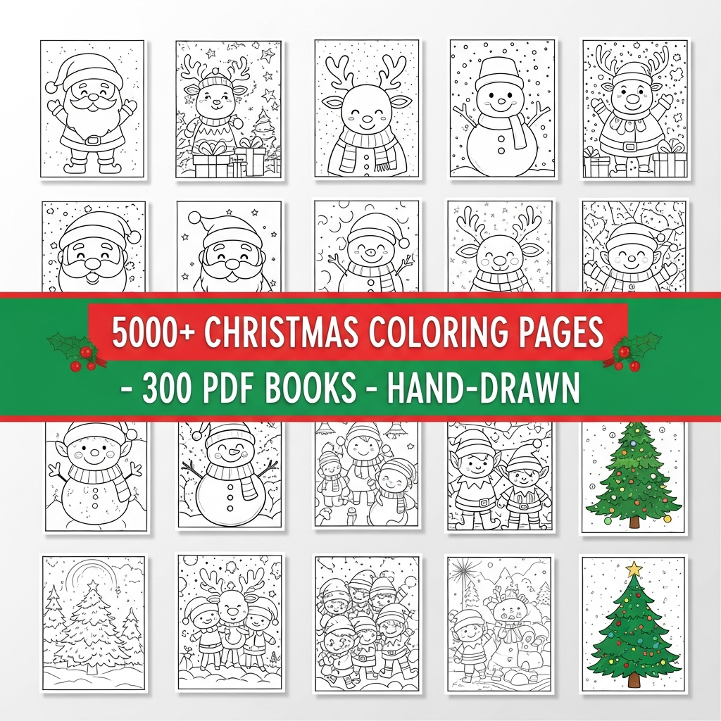 🎄 christmas coloring & activity pages bundle – 5000+ hand drawn designs (instant pdf download) 🎄 christmas coloring & activity pages bundle – 5000+ hand drawn designs (instant pdf download)