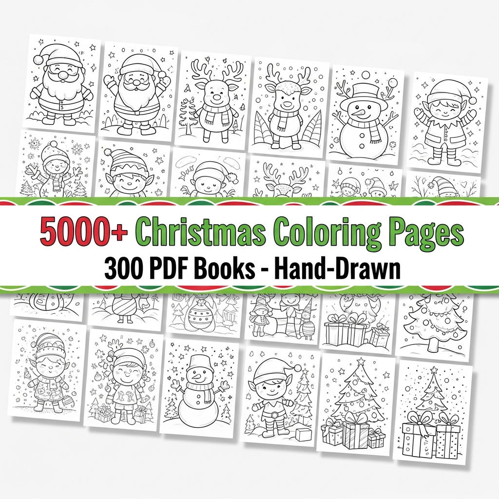 🎄 christmas coloring & activity pages bundle – 5000+ hand drawn designs (instant pdf download) 🎄 christmas coloring & activity pages bundle – 5000+ hand drawn designs (instant pdf download)