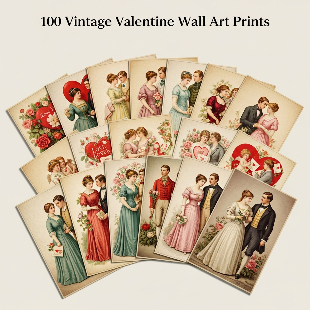 70 vintage valentine wall art printables – romantic antique love decor, instant download 70 vintage valentine wall art printables – romantic antique love decor, instant download