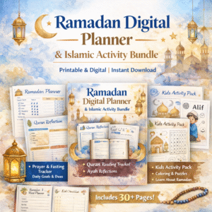 ramadan digital planner & islamic activity bundle
