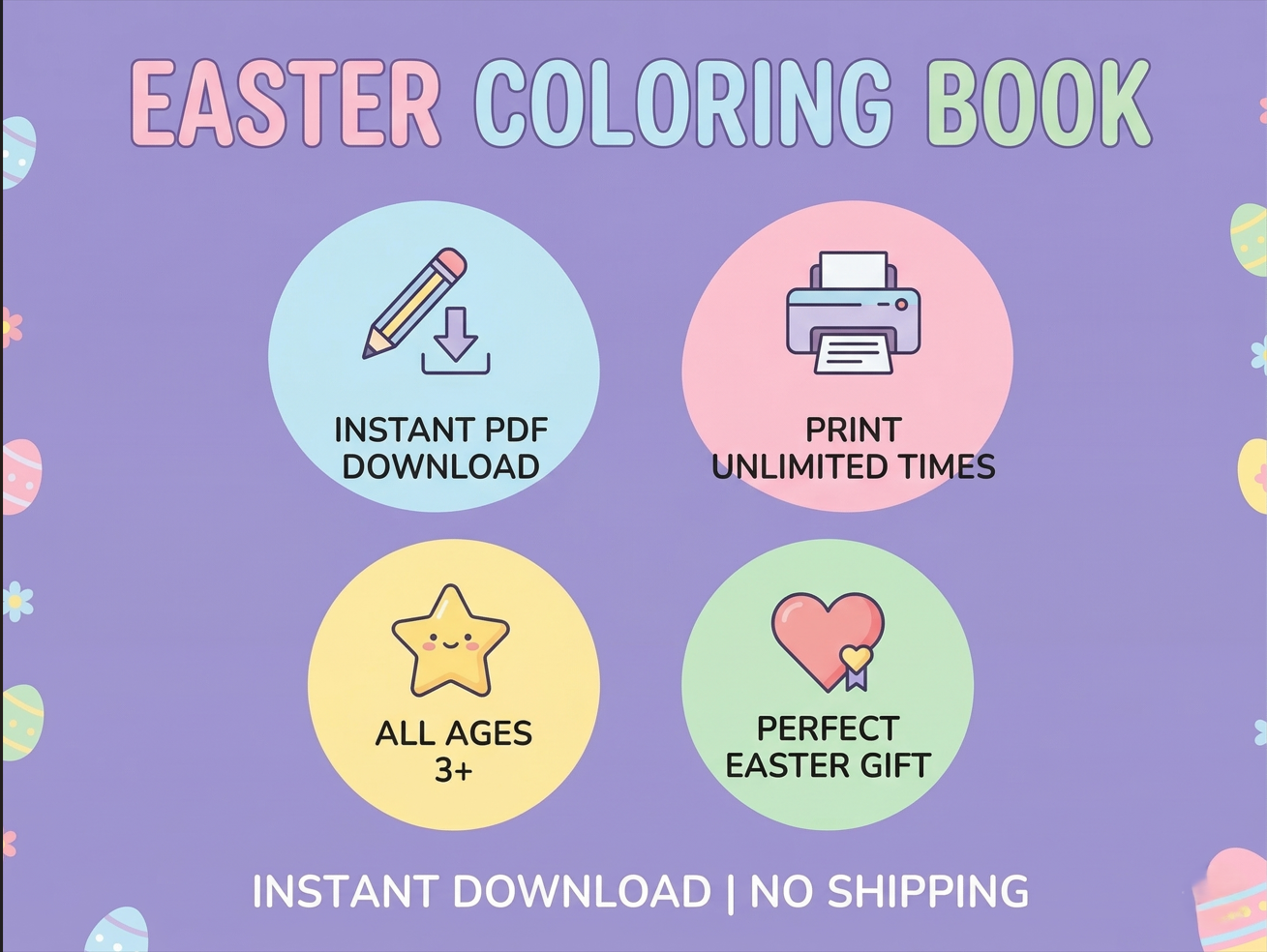 easter coloring book — fun festive pages for kids & adults | printable pdf | instant download | easter basket gift idea | plr, mrr easter coloring book — fun festive pages for kids & adults | printable pdf | instant download | easter basket gift idea | plr, mrr