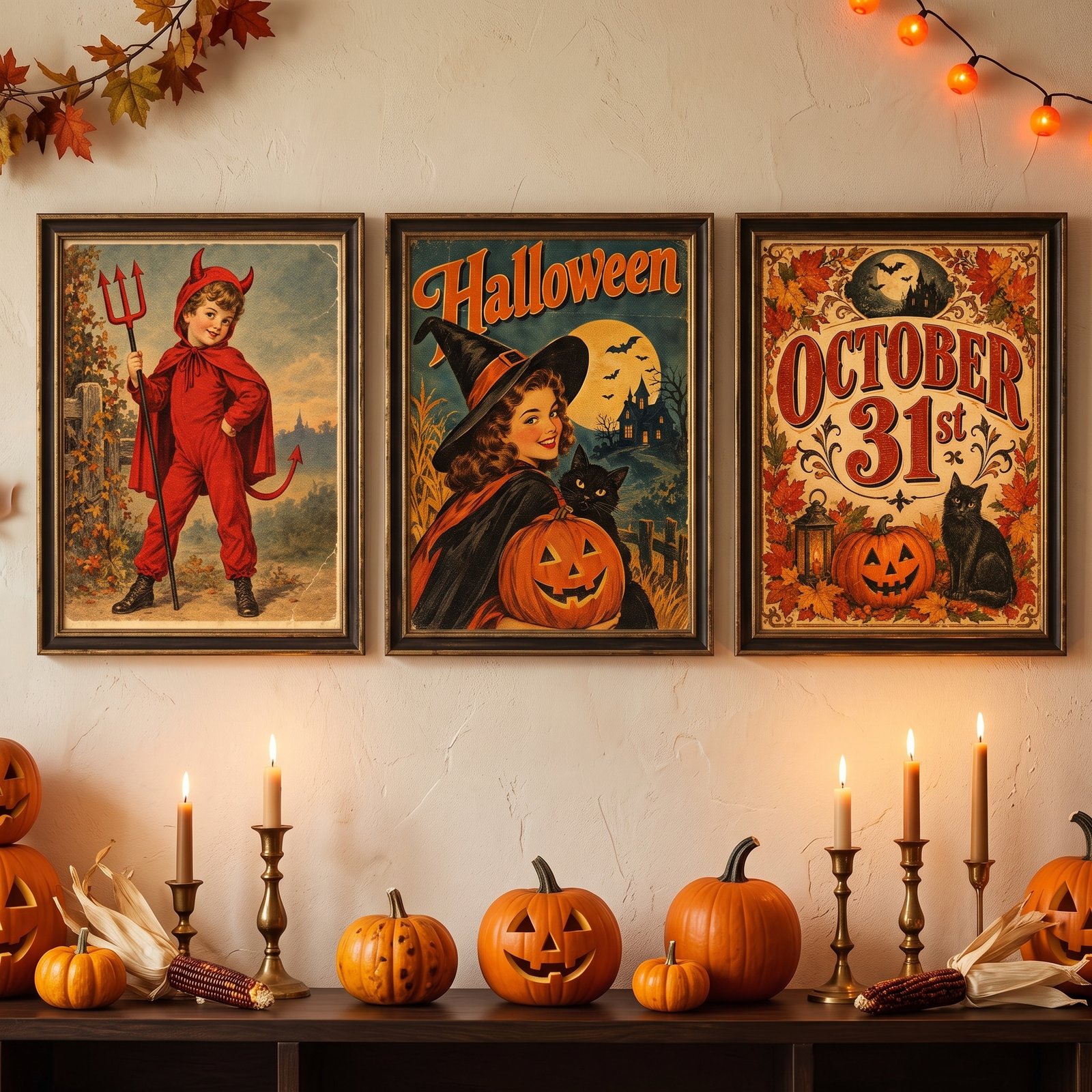 🎃 100+ vintage halloween wall art mega bundle (printable posters, png + pdf) instant download • high resolution prints • spooky season decor pack